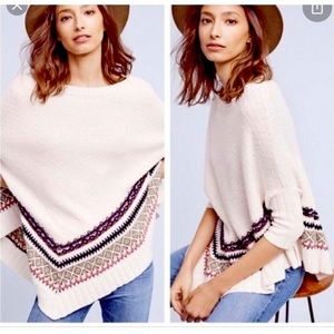 Anthropologie sleeping on snow poncho size medium